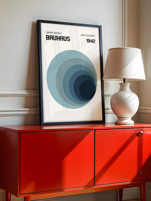 Bauhaus Kreise Blau Abstufung