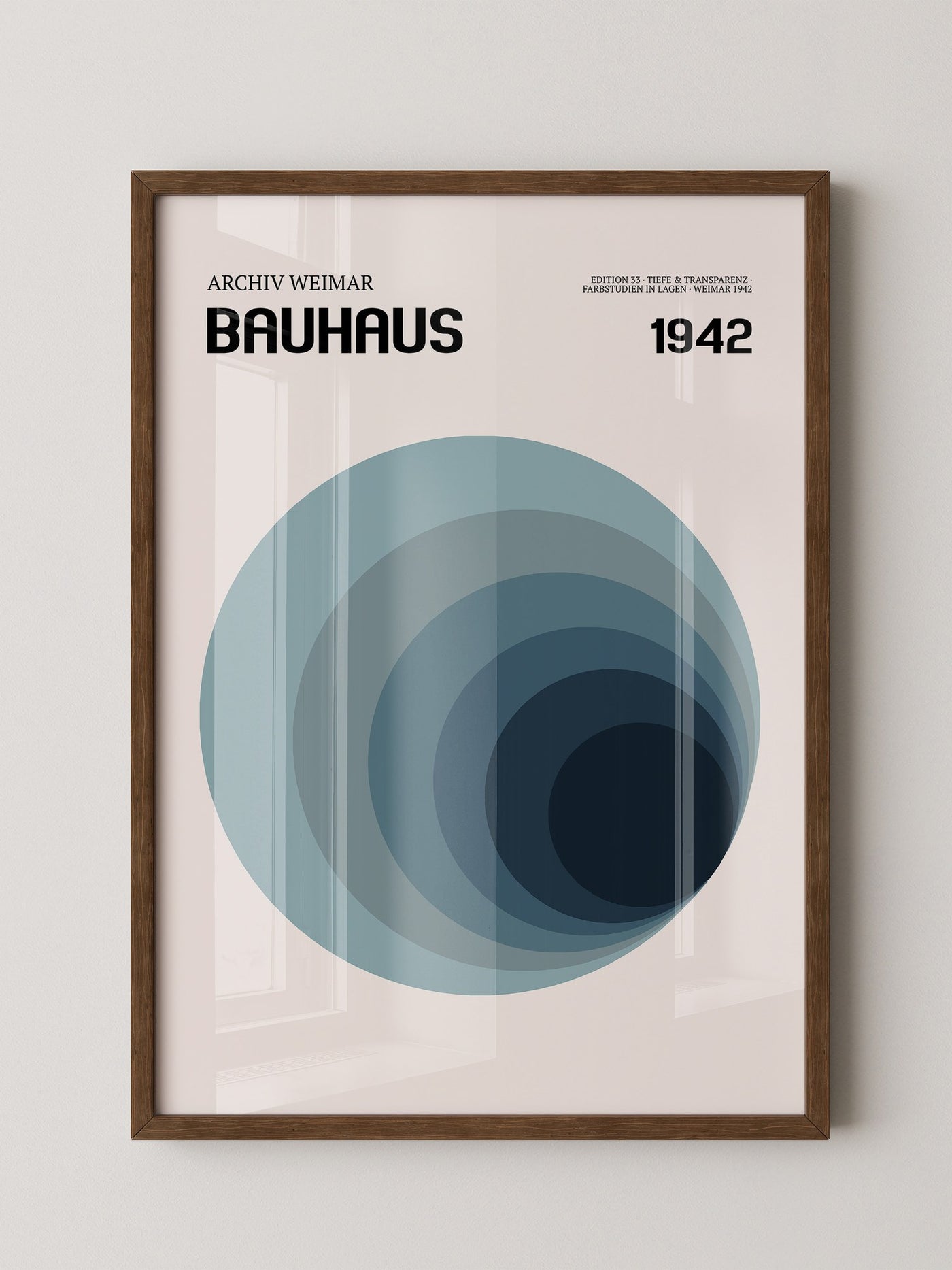 Bauhaus Kreise Blau Abstufung