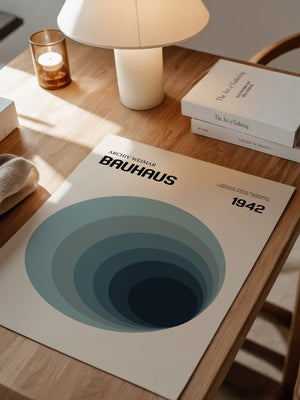 Bauhaus Kreise Blau Abstufung