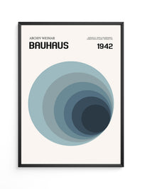 Bauhaus Kreise Blau Abstufung