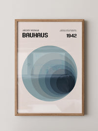 Bauhaus Kreise Blau Abstufung