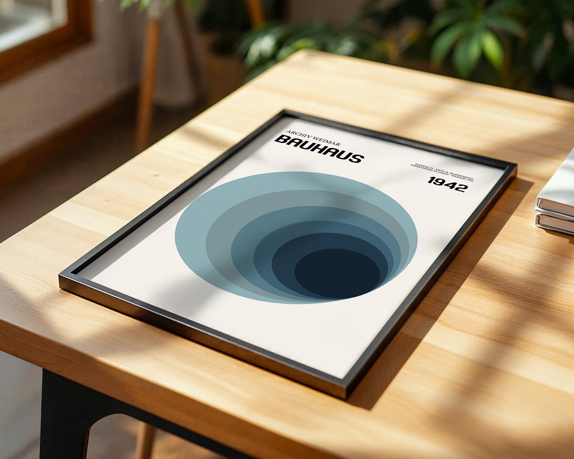 Bauhaus Kreise Blau Abstufung