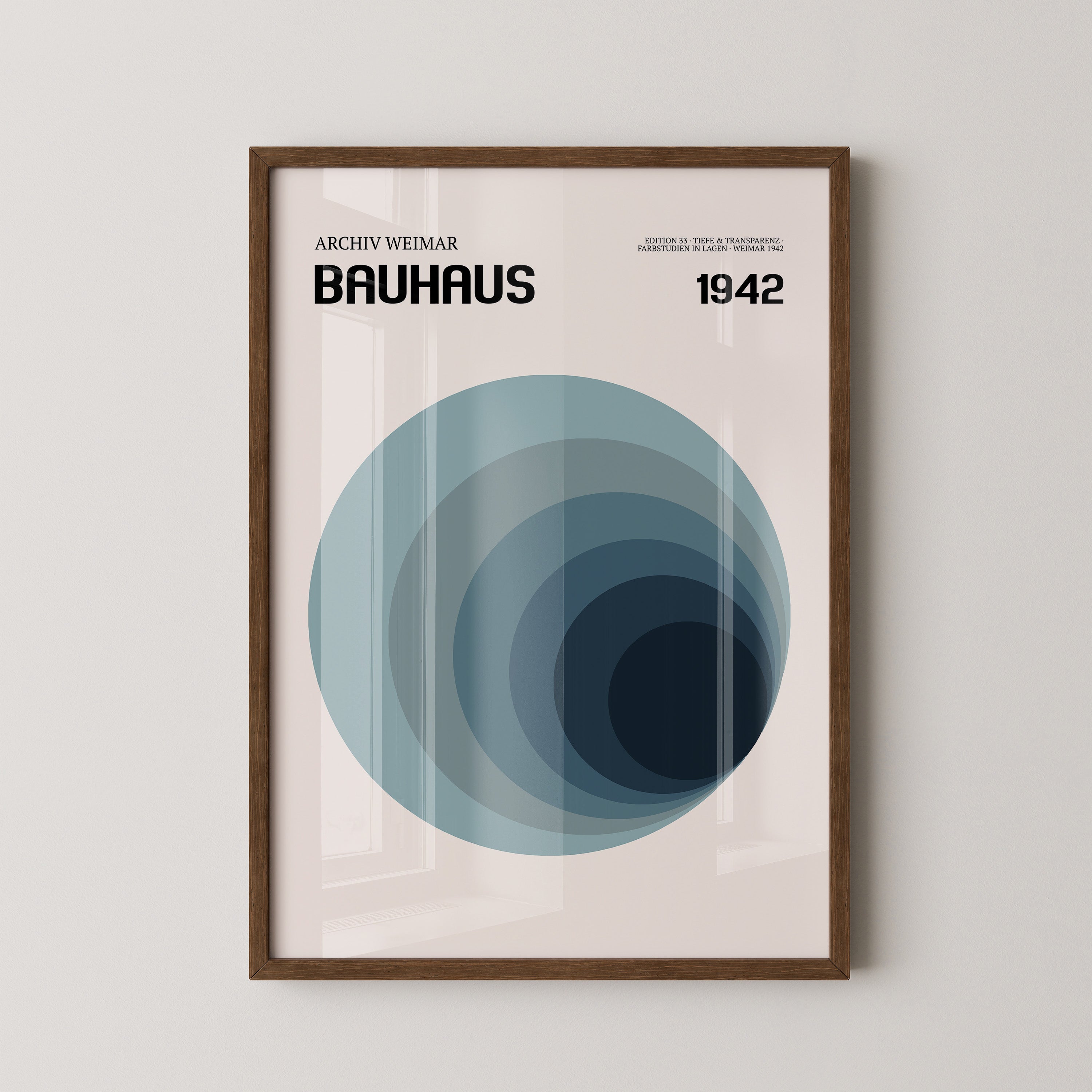 Bauhaus Kreise Blau Abstufung