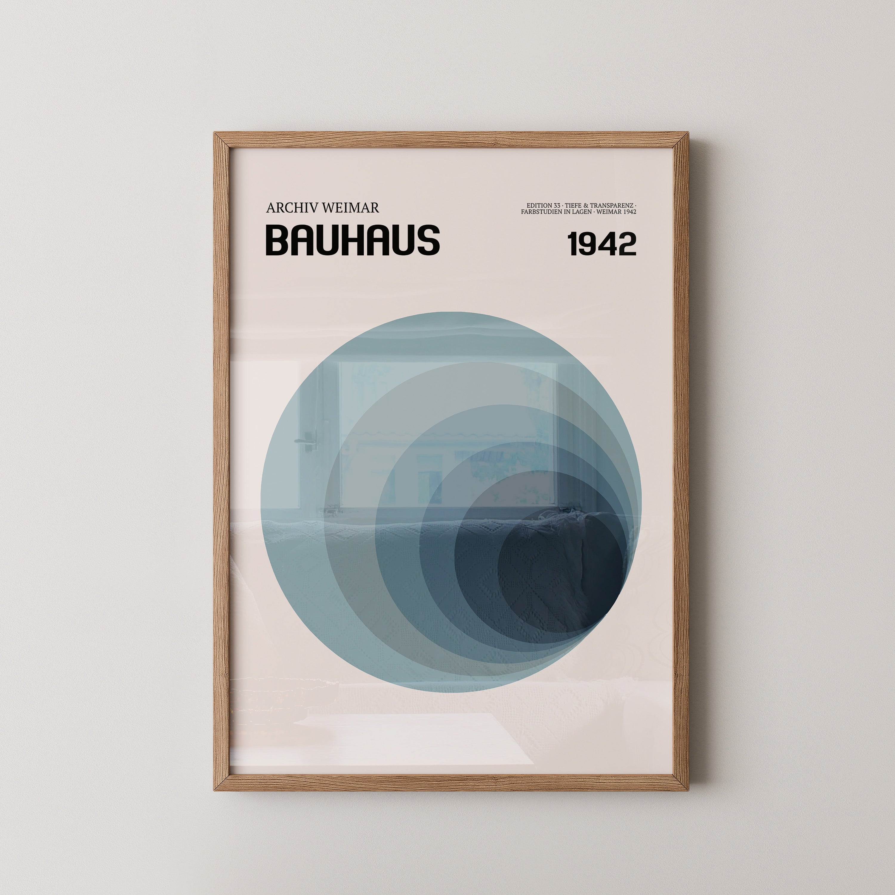 Bauhaus Kreise Blau Abstufung