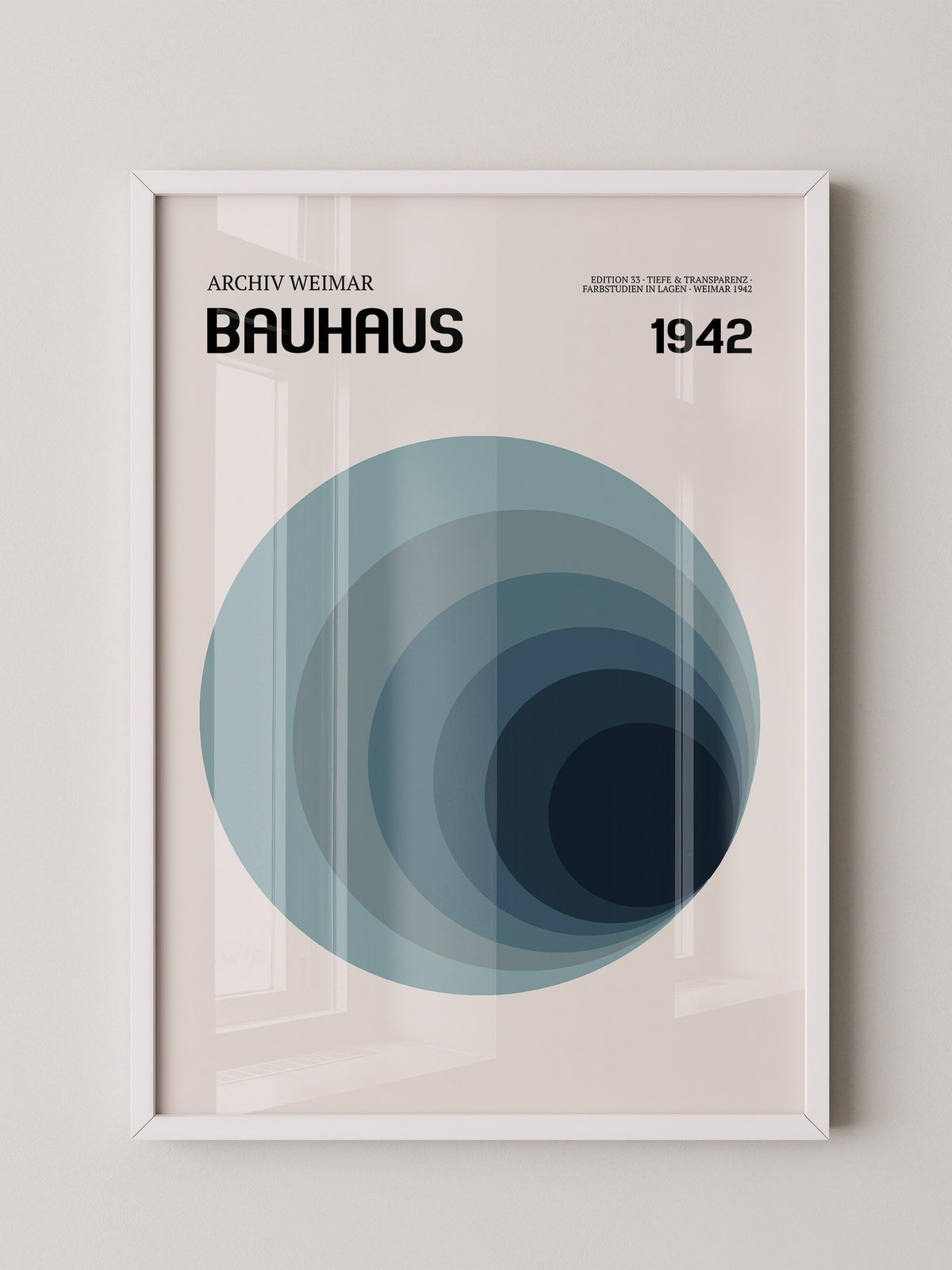 Bauhaus Kreise Blau Abstufung