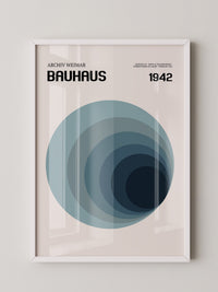 Bauhaus Kreise Blau Abstufung