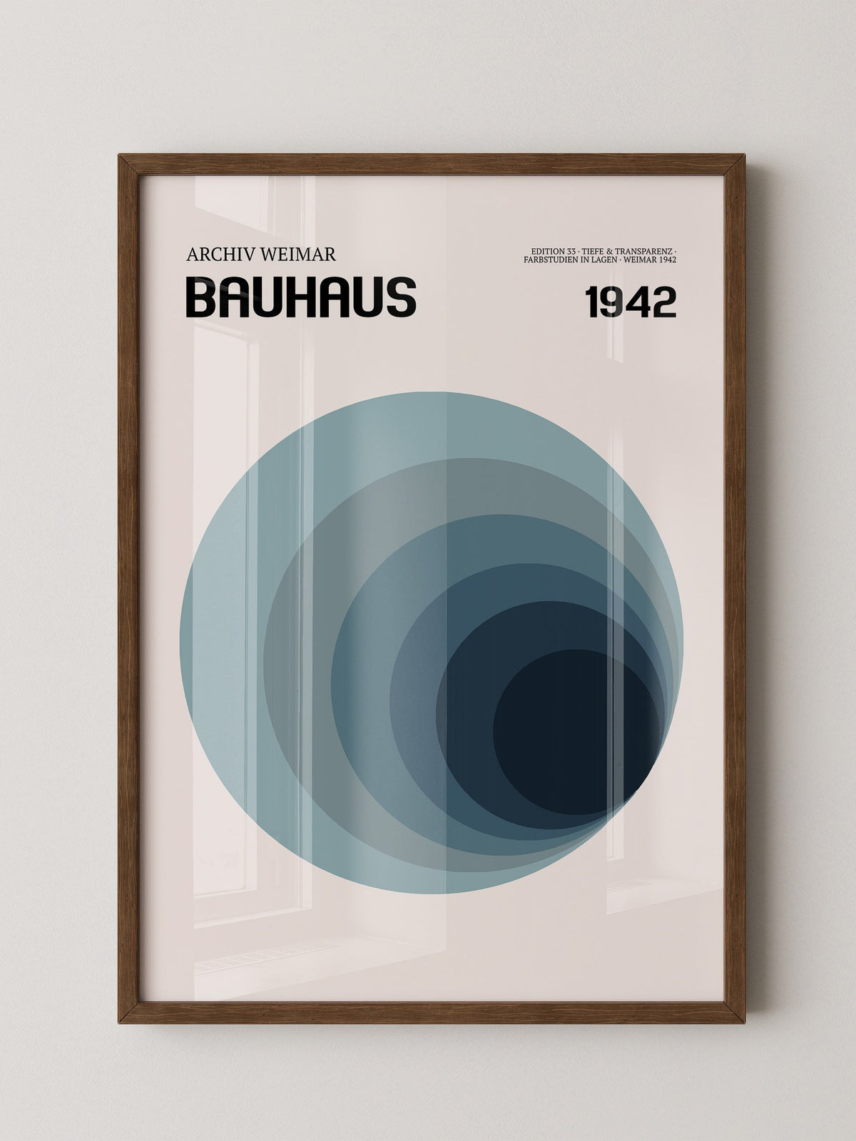 Bauhaus Kreise Blau Abstufung