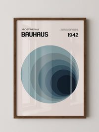 Bauhaus Kreise Blau Abstufung