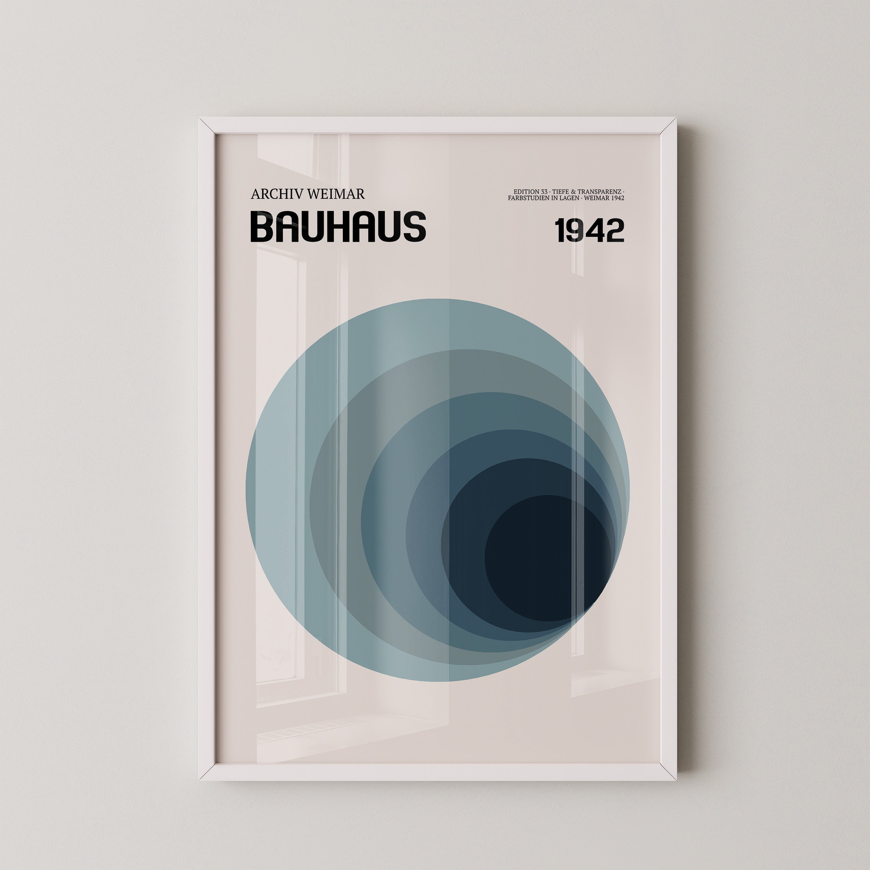Bauhaus Kreise Blau Abstufung