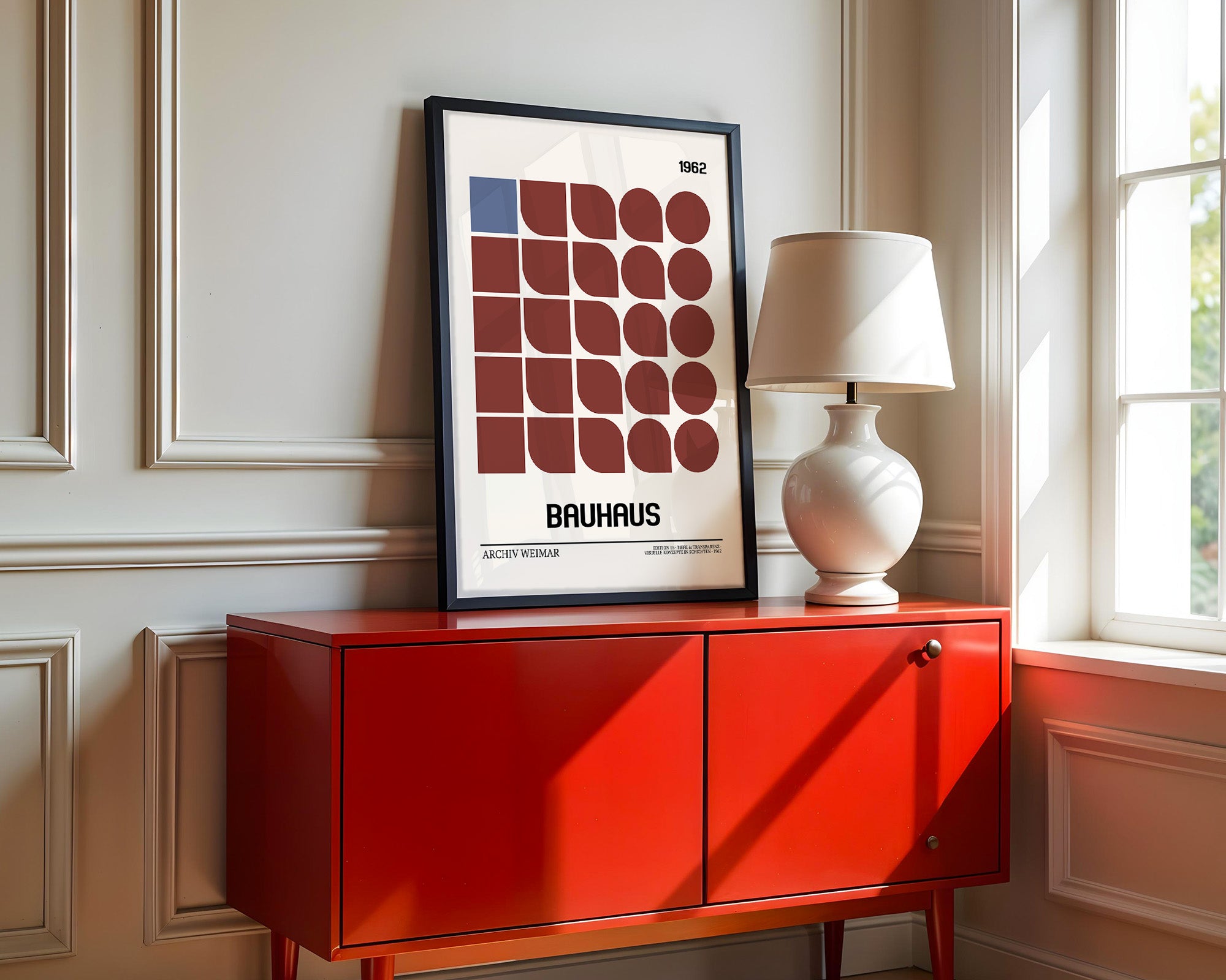 Bauhaus Geometrie Retro Braun