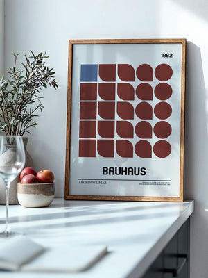 Bauhaus Geometrie Retro Braun