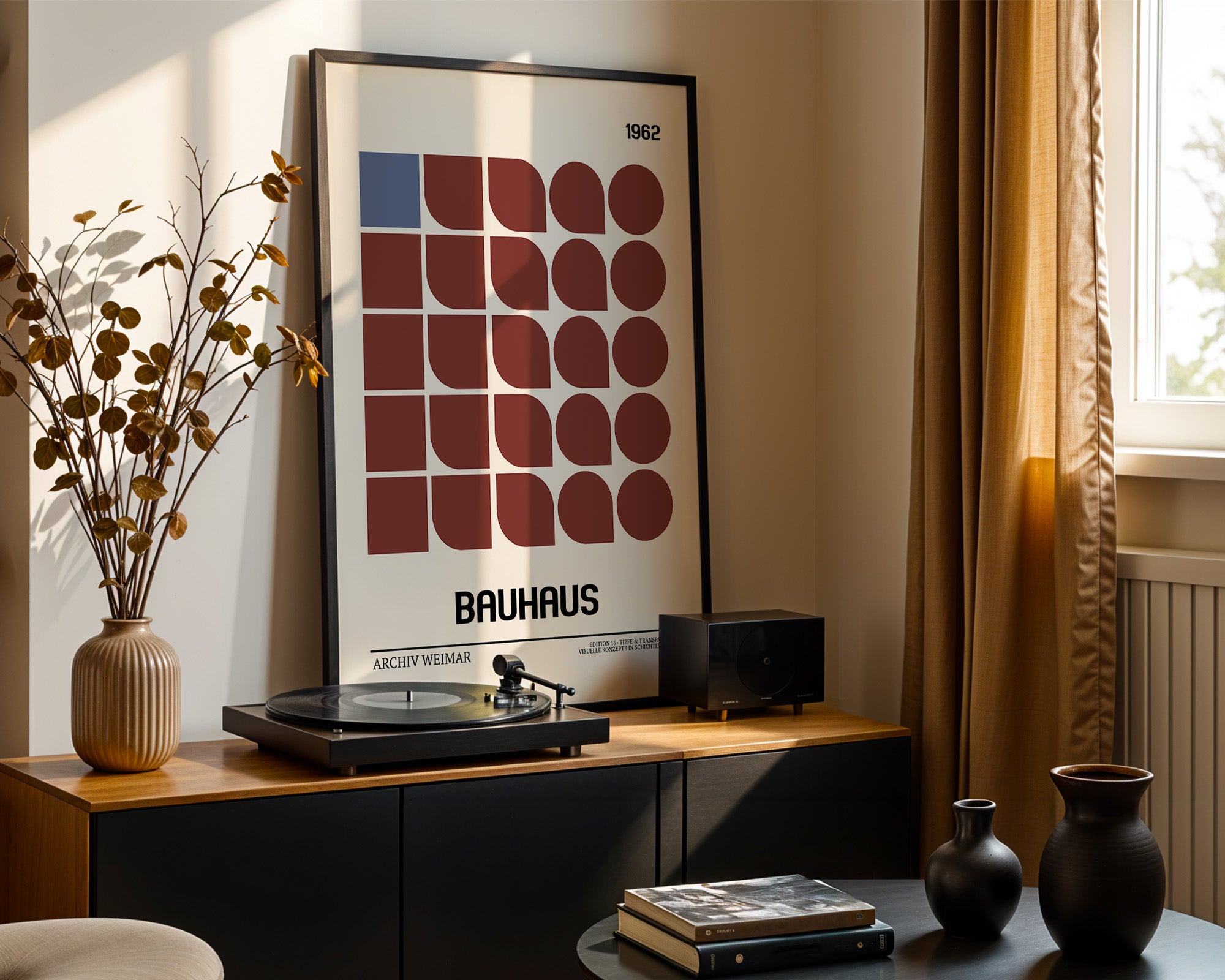Bauhaus Geometrie Retro Braun
