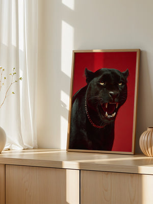 Panther rote Eleganz