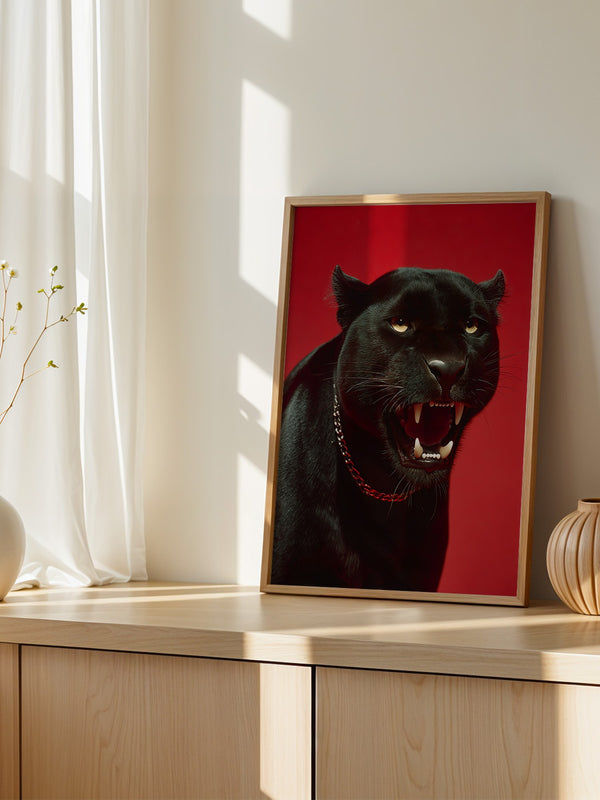 Panther rote Eleganz