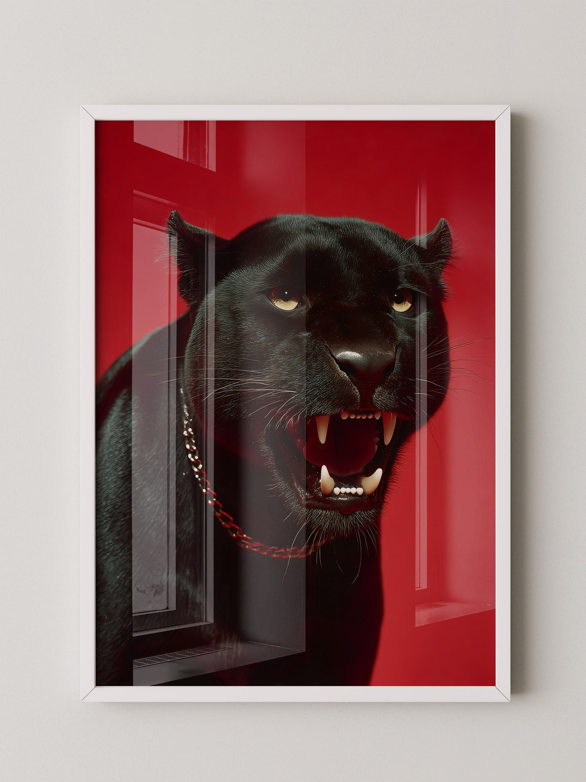 Panther rote Eleganz