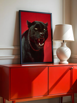 Panther rote Eleganz