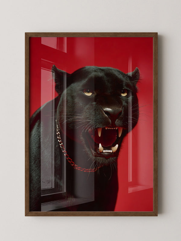 Panther rote Eleganz