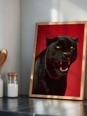 Panther rote Eleganz