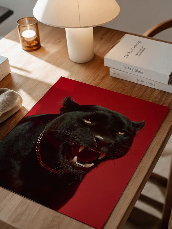 Panther rote Eleganz