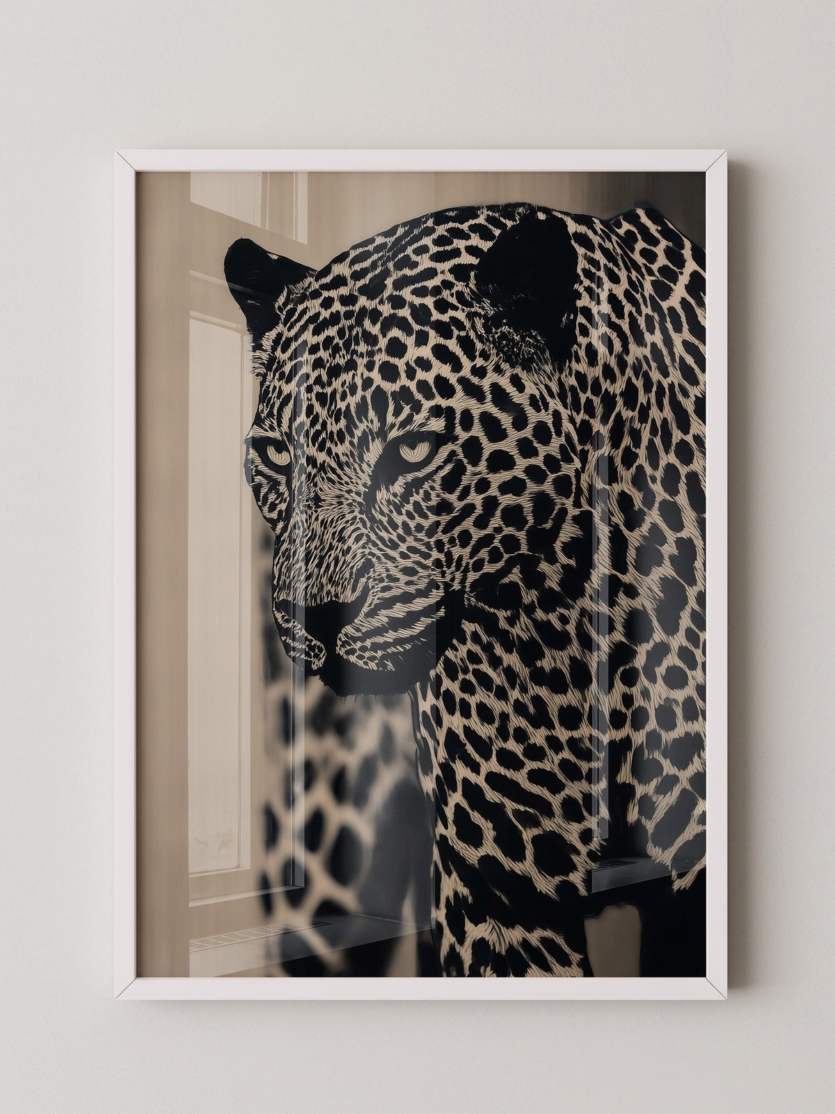 Leopard Nahaufnahme Schwarzbeige
