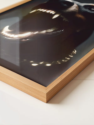 Dobermann Leuchtende Zähne