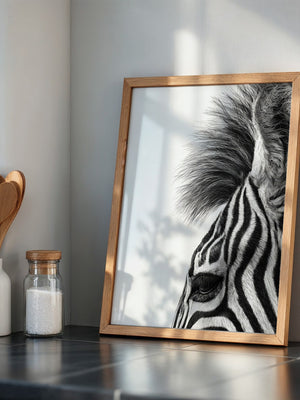 Zebra Detail Schwarzweiß