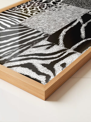 Tiermuster Schwarz-Weiß Patchwork