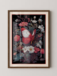 Schmetterling Blumen dunkel