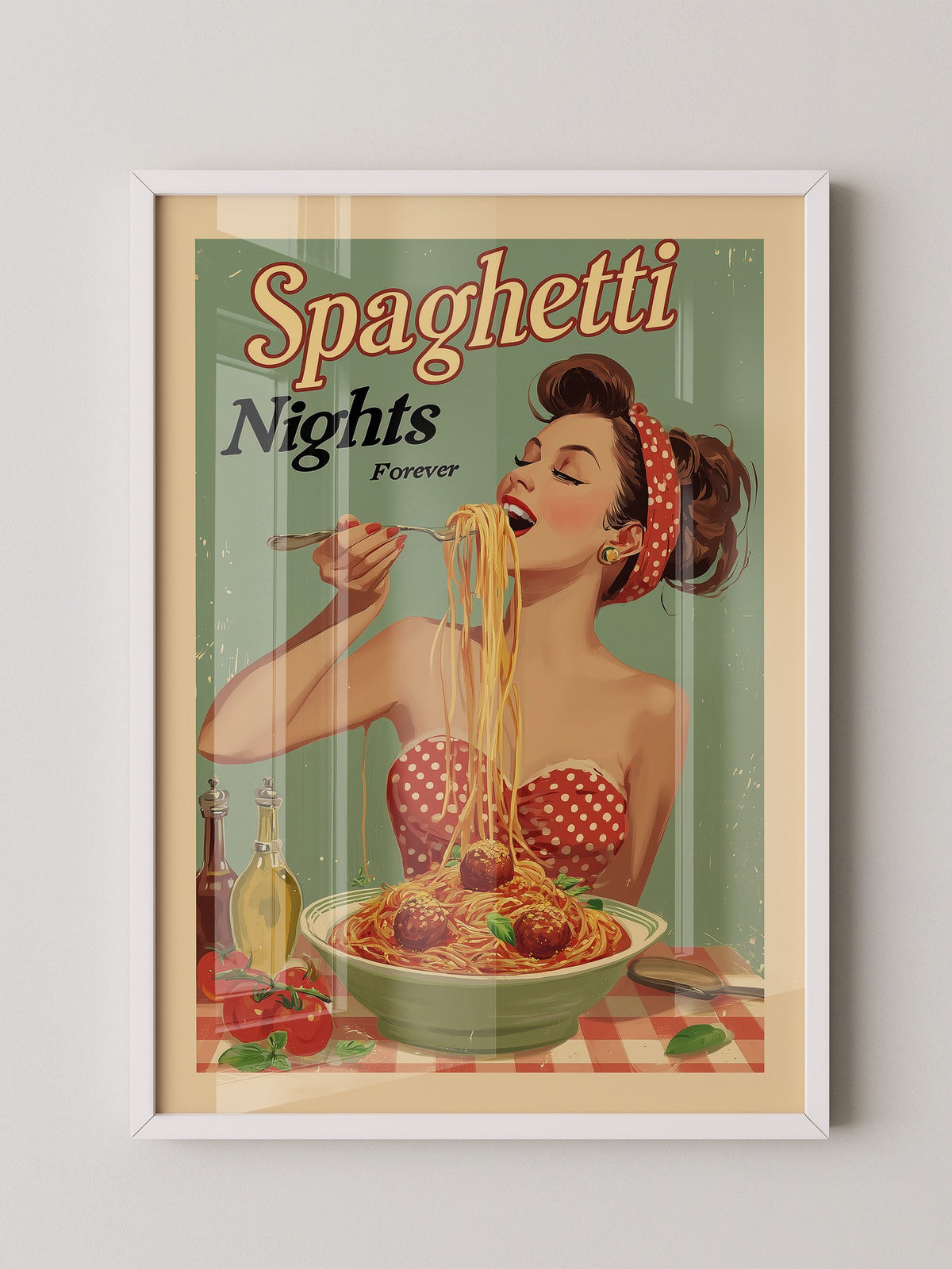 Spaghetti Retro Stil