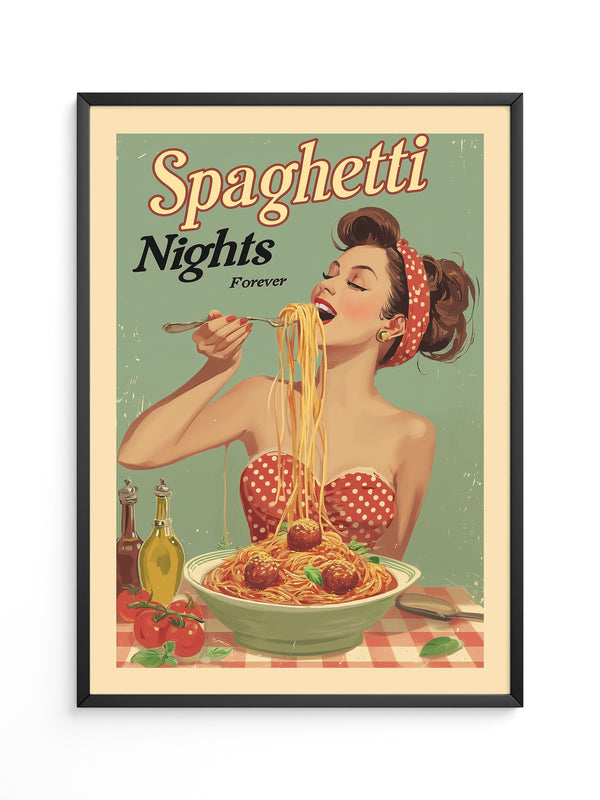 Spaghetti Retro Stil