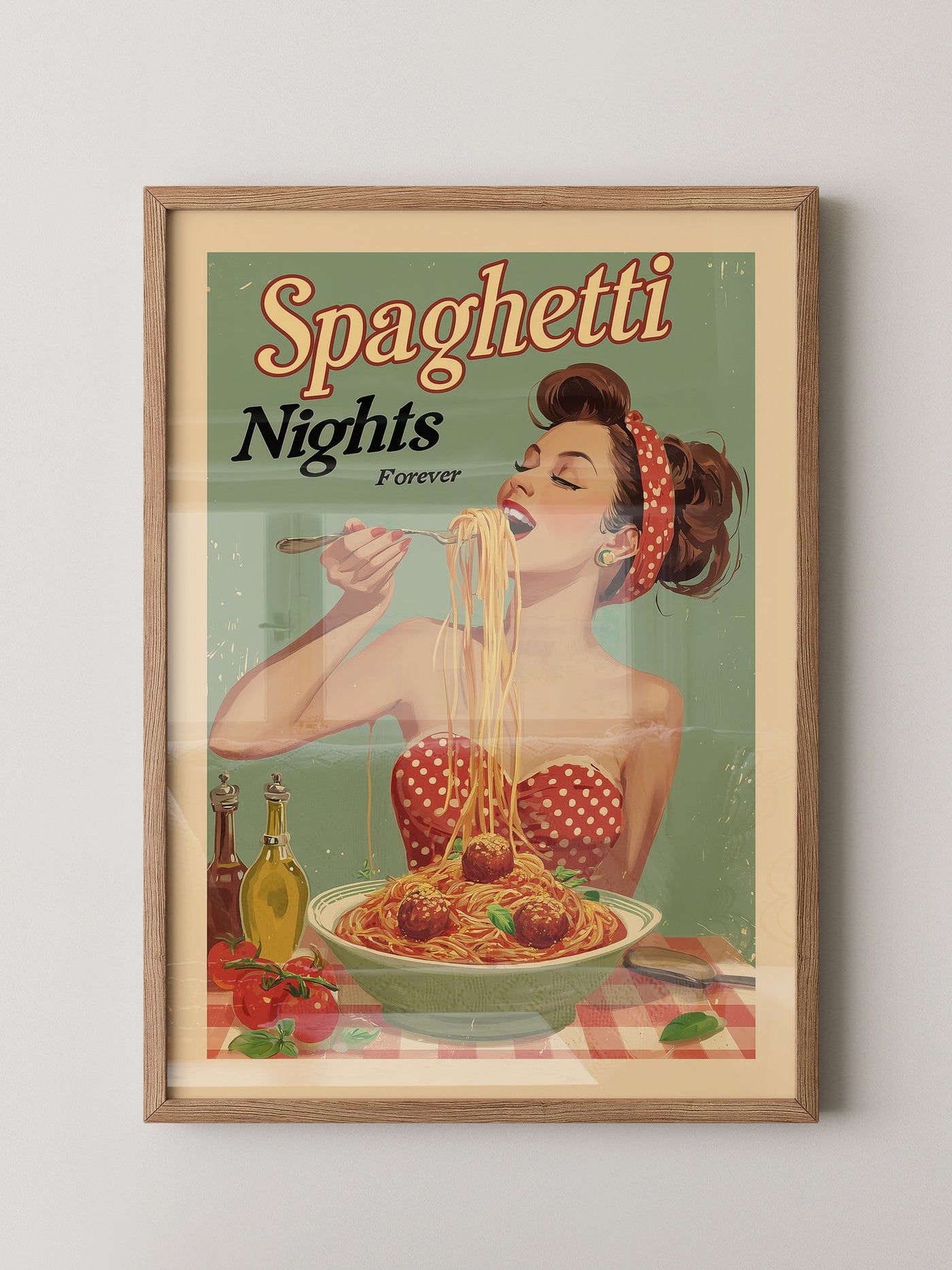 Spaghetti Retro Stil