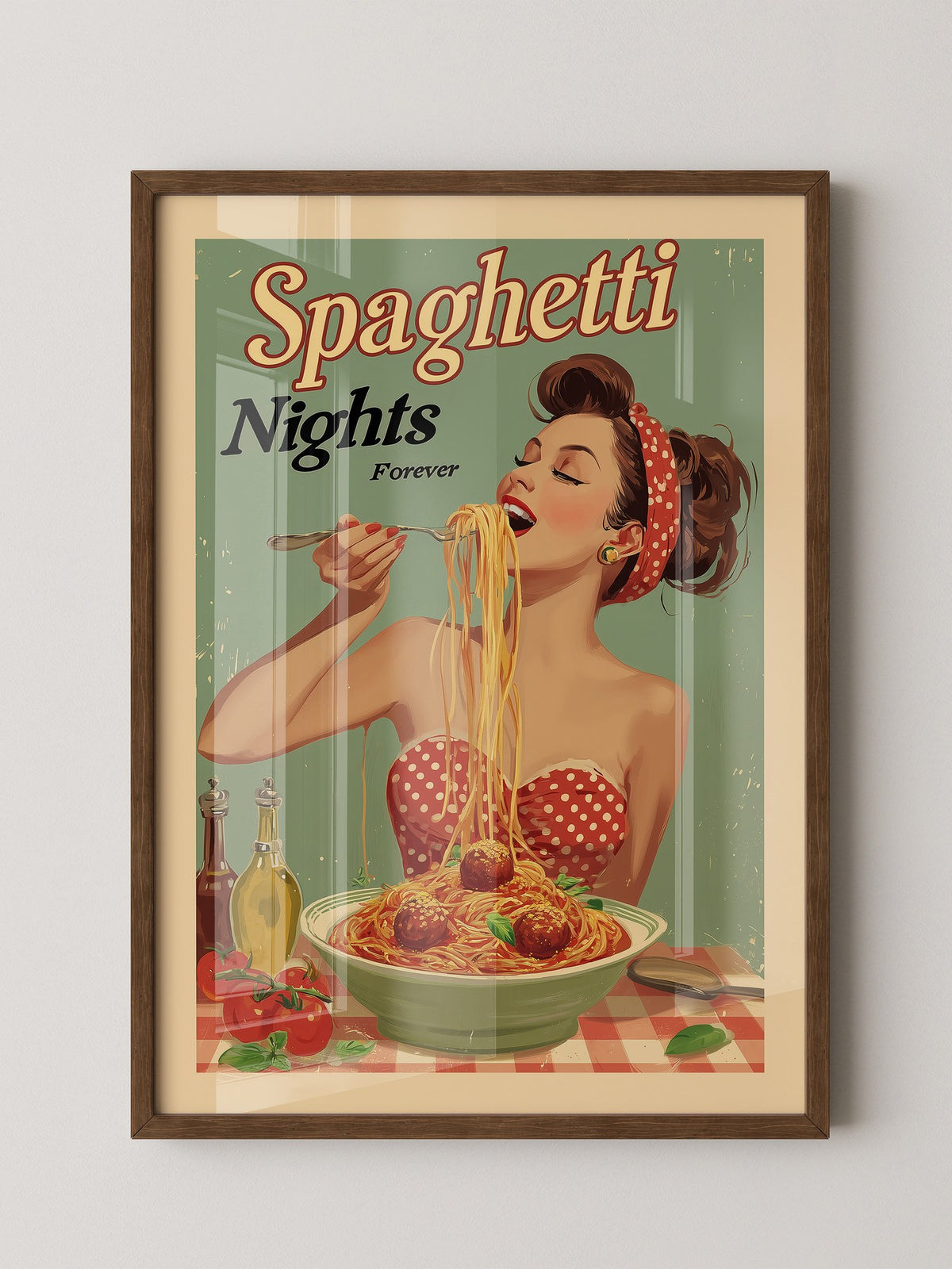 Spaghetti Retro Stil