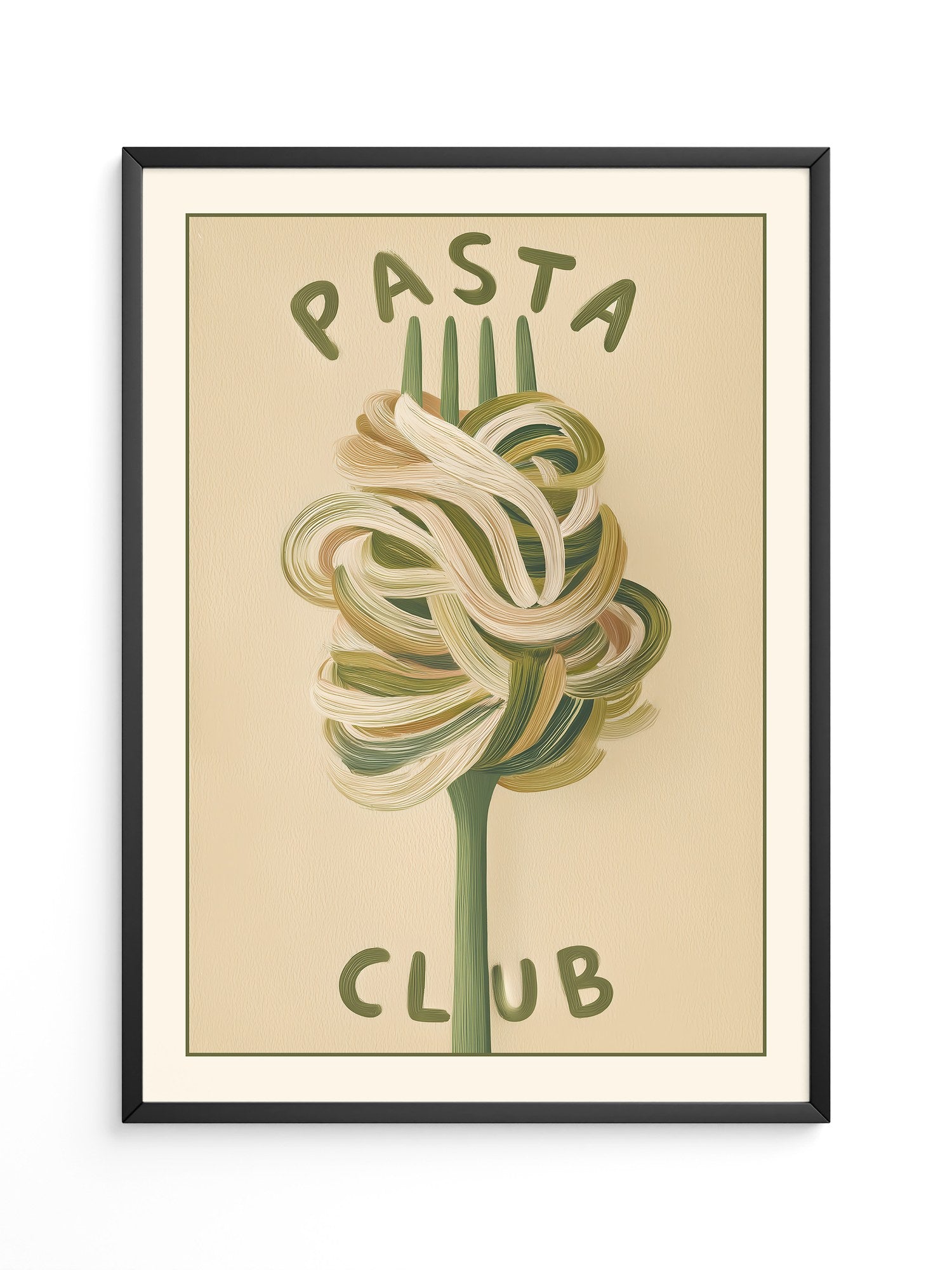 Gabel Pasta Malstil Vintage