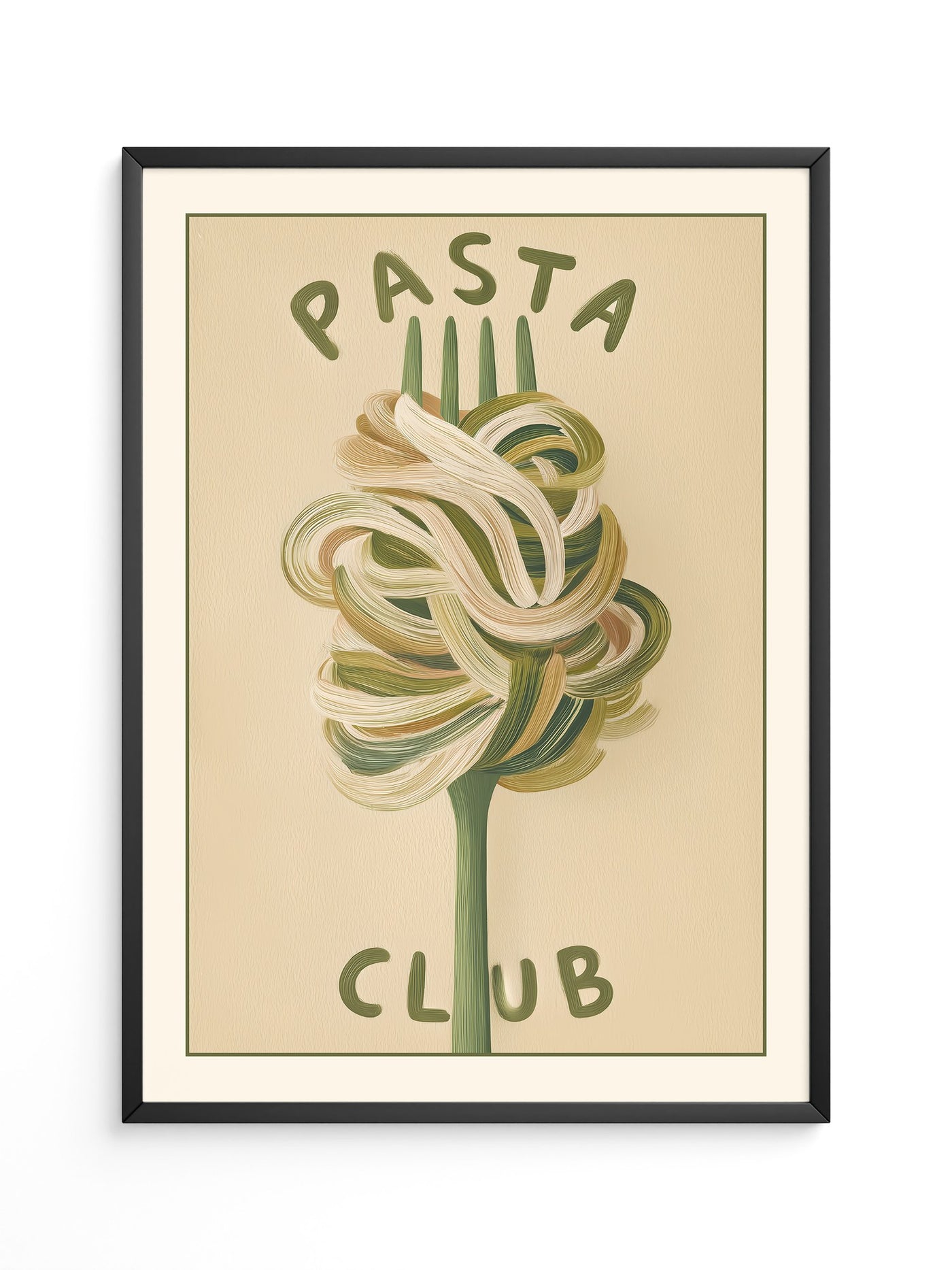 Gabel Pasta Malstil Vintage