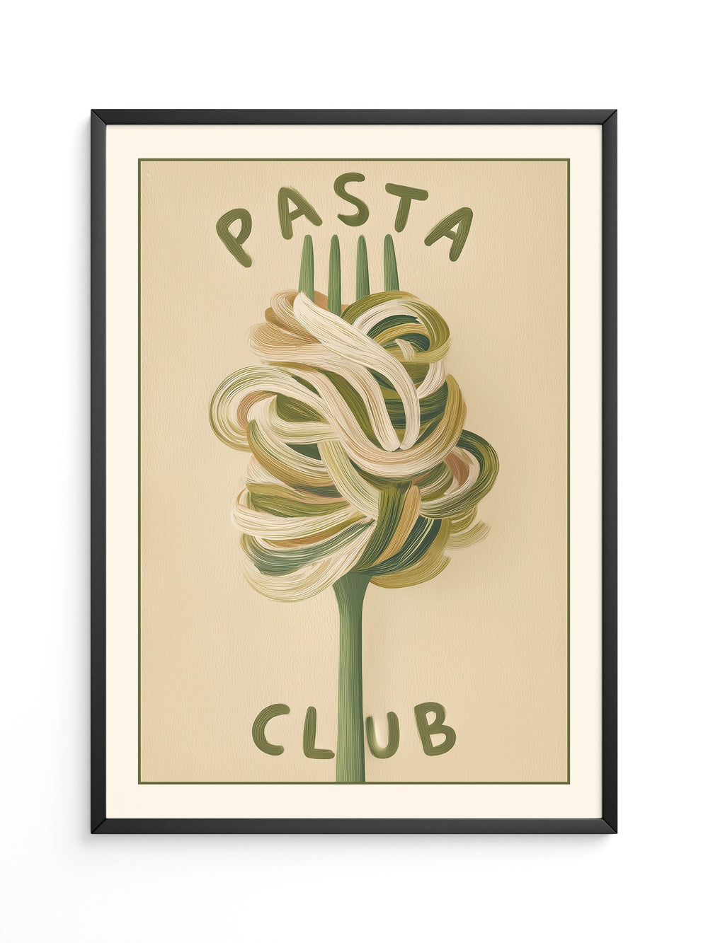 Gabel Pasta Malstil Vintage