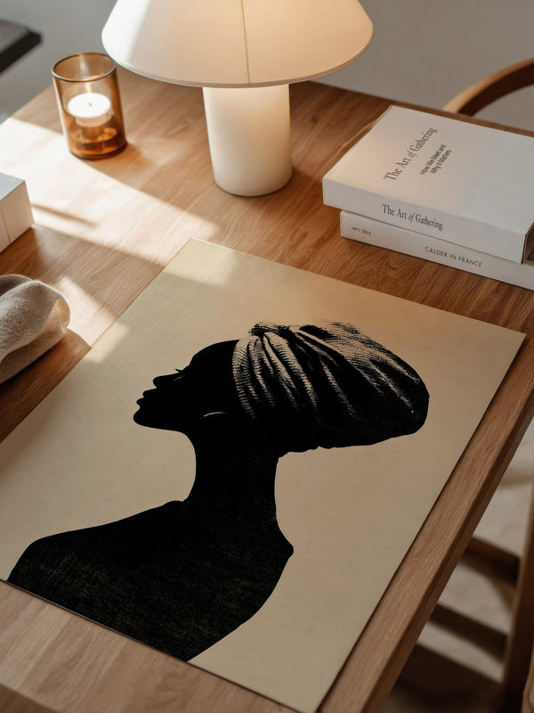 Silhouette Frau Profilansicht