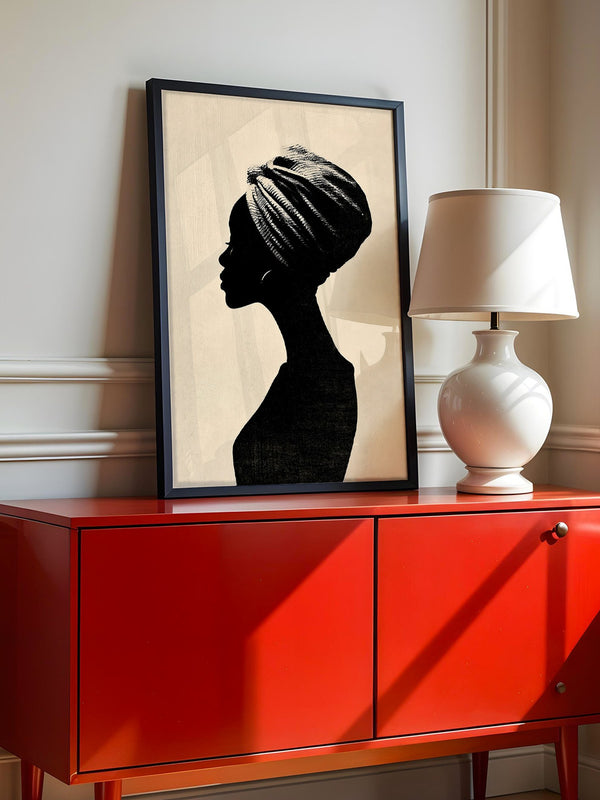 Silhouette Frau Profilansicht