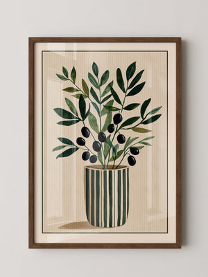 Olivenzweige Streifenvase