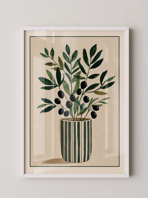 Olivenzweige Streifenvase