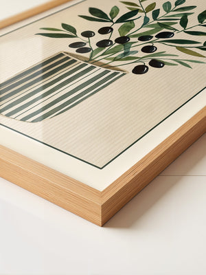 Olivenzweige Streifenvase