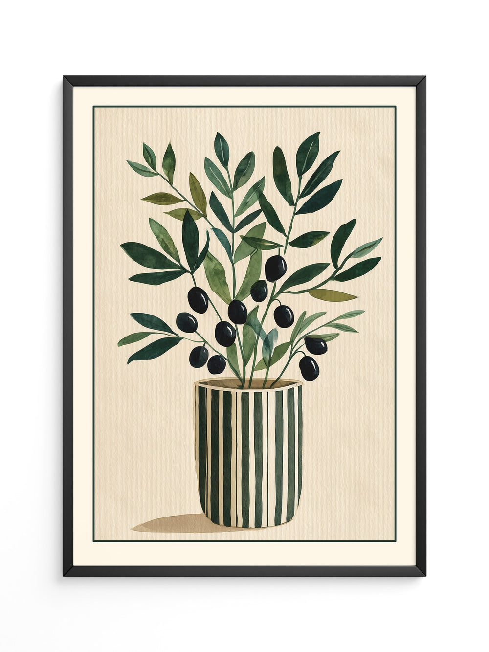 Olivenzweige Streifenvase