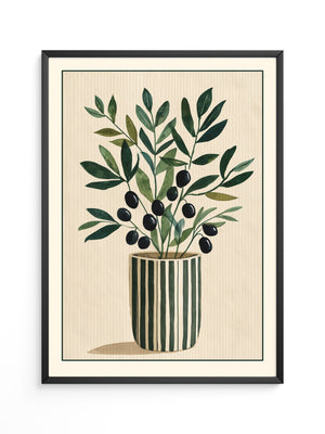 Olivenzweige Streifenvase