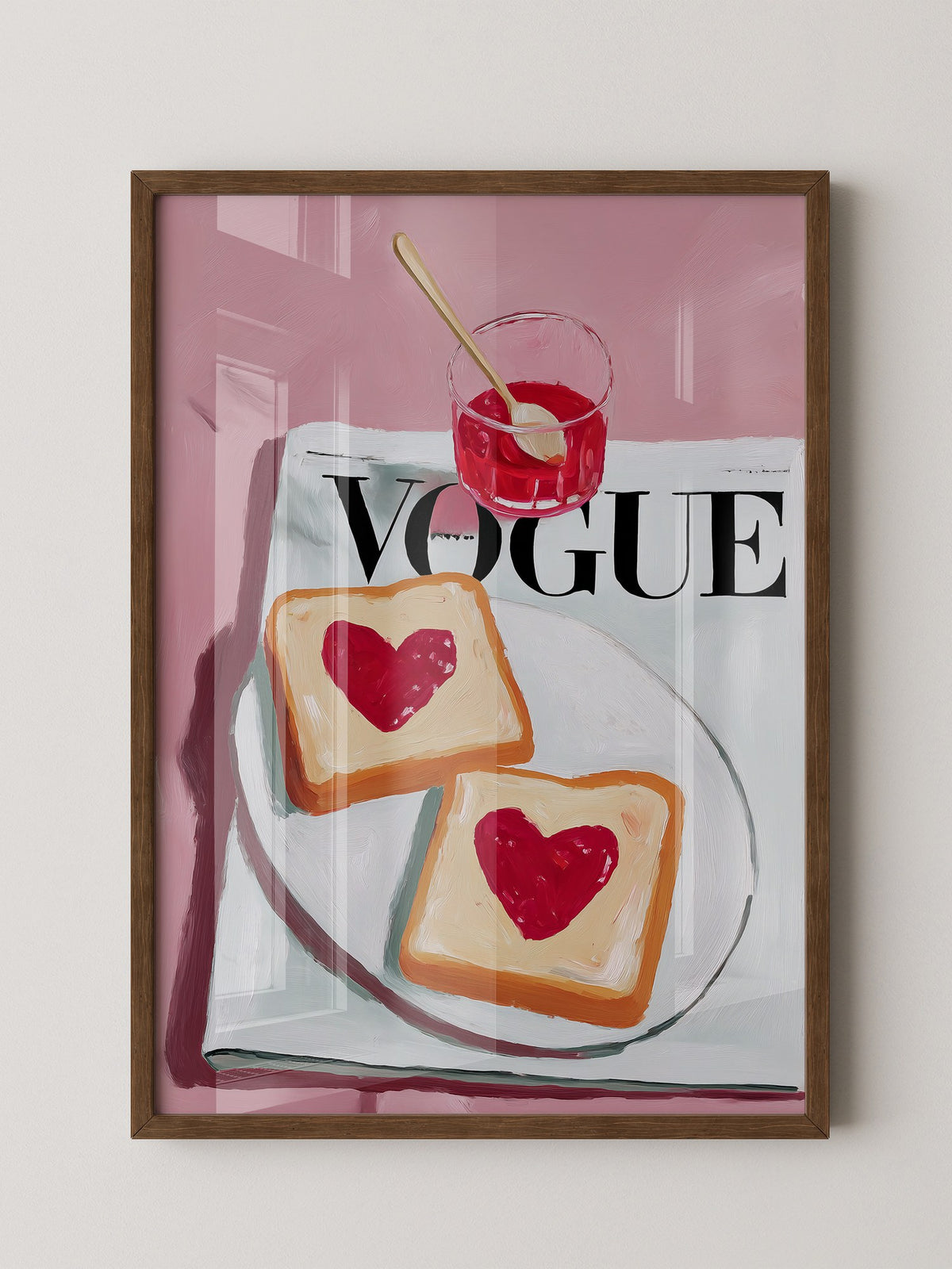 Herztoast mit Marmelade Retro Look