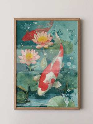 Koi Fische Aquarell Kunst