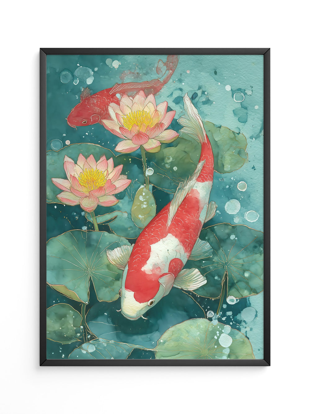 Koi Fische Aquarell Kunst