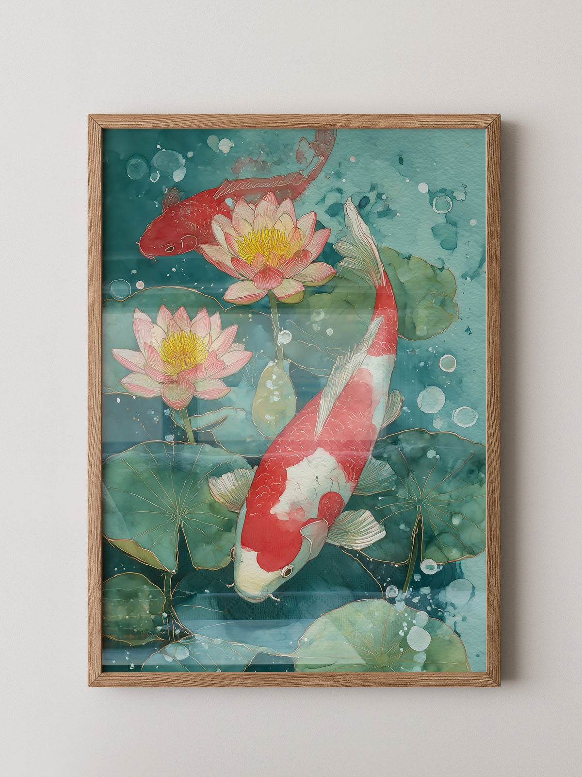 Koi Fische Aquarell Kunst