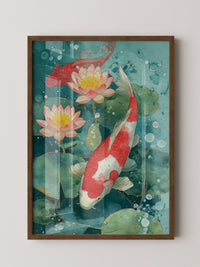 Koi Fische Aquarell Kunst