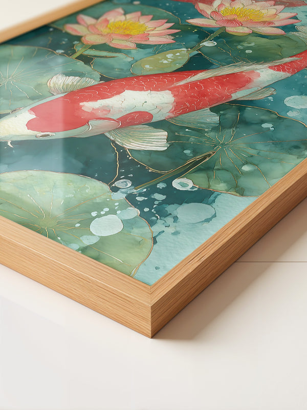 Koi Fische Aquarell Kunst