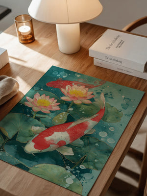 Koi Fische Aquarell Kunst