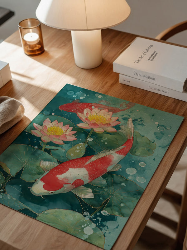 Koi Fische Aquarell Kunst